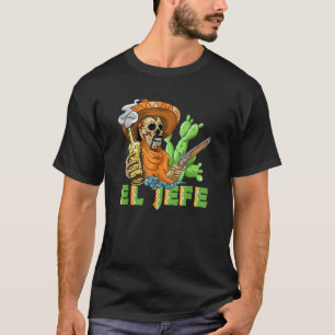 T-shirt Cool El Jefe Crâne à sucre Hommes Mexique Dia de L