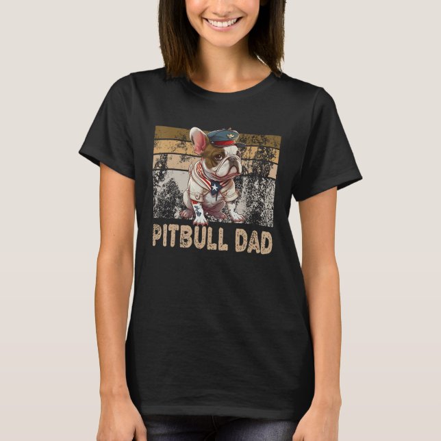 T-shirt Cool English Pitbull Dad Pitbull Owner Dog Father' (Devant)