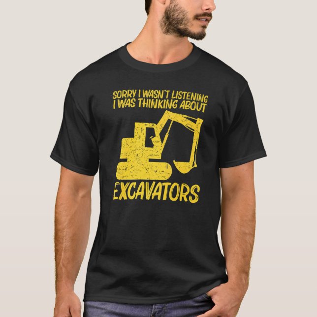 T-shirt Cool Excavator For Men Women Heavy Equipment Opera (Devant)