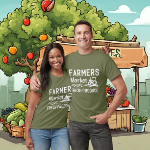 T-shirt Cool Farmer's Market produits frais de l'art du mo