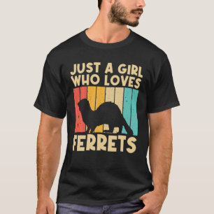T-shirt Cool Ferret Conception Pour Filles Femmes Ferret L