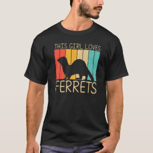 T-shirt Cool Ferret Pour Filles Femmes Ferret Animal de co