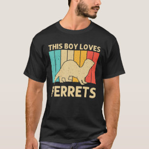 T-shirt Cool Ferret Pour Garçons Enfants Amoureux des anim