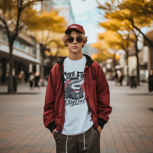 T-shirt cool Fin Shark Illustration (Créateur téléchargé)