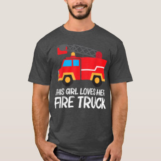 T-shirt Cool Fire Truck Art Pour Filles Enfants Firetruck