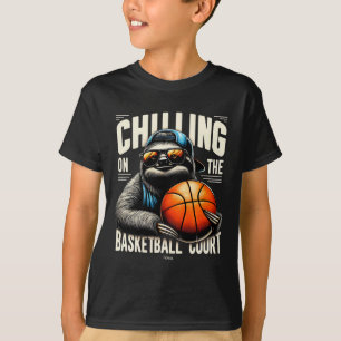 T-shirt Cool Fun Sketll Sloth - Se détendre sur le canapé