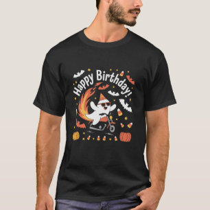 T-shirt Cool Ghost Riding Moto éffrayant Halloween Pompe