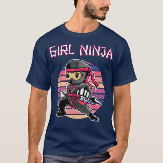 T-shirt Cool Girl Ninja Spy Theme Party Crew pour filles e