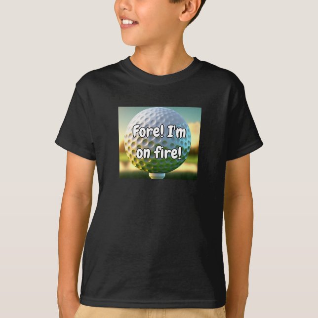 T-shirt Cool Golf Ball Amusant Unique Enfants Chemise (Devant)