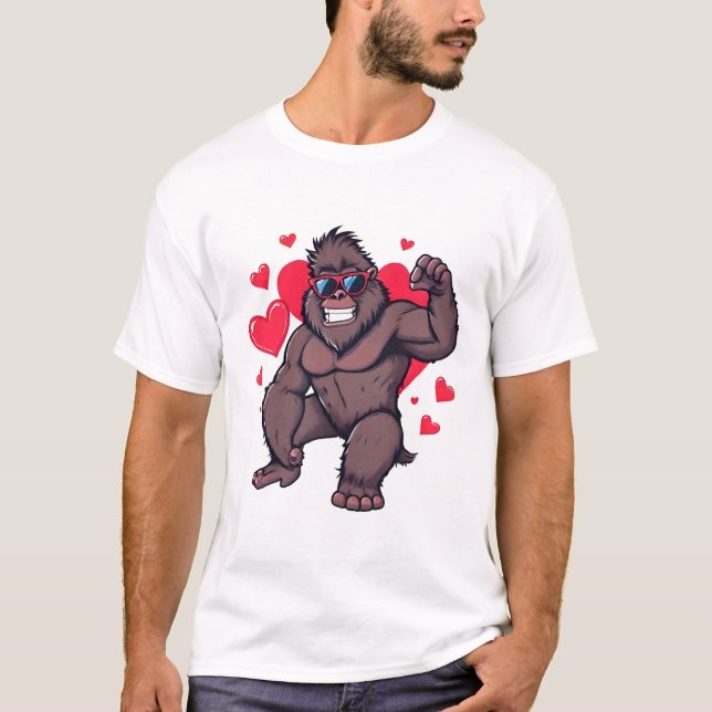 T-shirt Cool Gorilla Valentine (Devant)