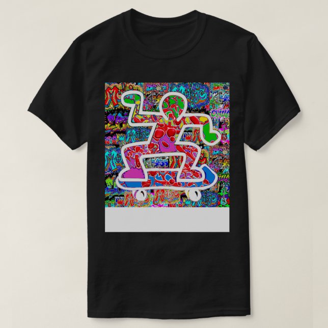T-shirt cool graffiti skateboard hip hop danseur 1 (Design devant)