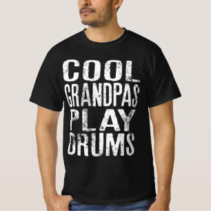 T-shirt Cool Grandpas Jouer Des Tambours Drôle Pour Le Ba