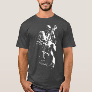T-shirt Cool Graphic Jazz Amateurs de basse debout