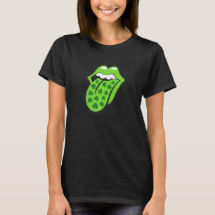 T-shirt Cool Green Lips Lucky Shamrock Irish C St Patrick'