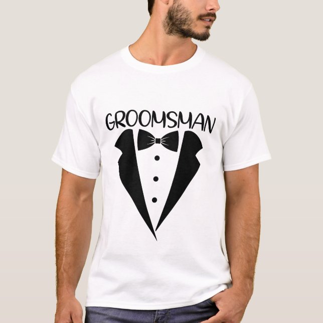 T-shirt Cool Groomsman Mariage mot art (Devant)