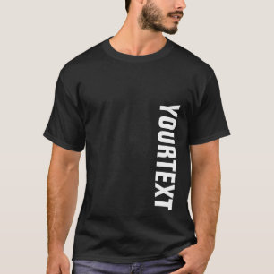 T-shirt Cool Gros Gras Police Texte ou Nom Mens Noir