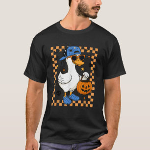 T-shirt Cool Halloween Goose Ghost Automne Saison Éffrayan