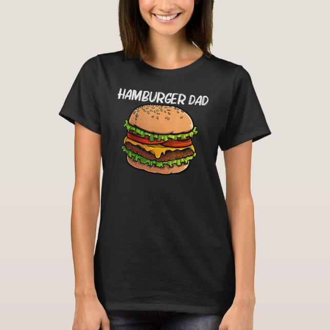 T-shirt Cool Hamburger For Dad Father Burger Cheeseburger  (Devant)