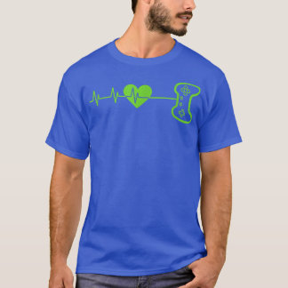 T-shirt Cool Heartbeat Pour Joueurs De Jeux Vidéo Jeu Jeu