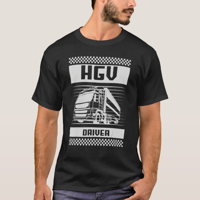 T-shirt Cool HGV Marchandises lourdes Véhicule Camion Cami (Devant)