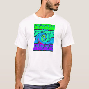 T-shirt Cool I Love Hawaii : Floral Pop Art motif Design