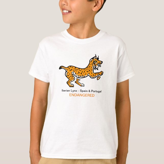 T-shirt Cool Ibérique LYNX- Faune - Graphique animal - (Devant)