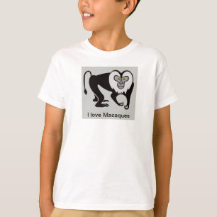 T-shirt Cool J'aime MACAQUES - Danger animal graphique