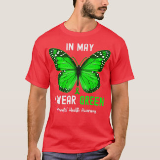 T-shirt Cool Je Porte Le Vert Pour La Sensibilisation À La