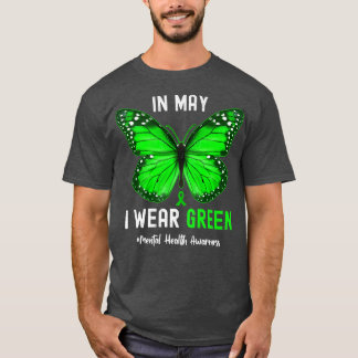 T-shirt Cool Je Porte Le Vert Pour La Sensibilisation À La