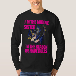 T-shirt Cool Je suis la soeur du Milieu qui nous a permis