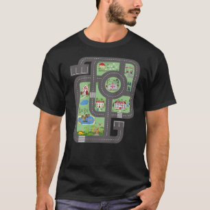 T-shirt Cool Jouer Course de Mat Voiture Piste Sur Papa av