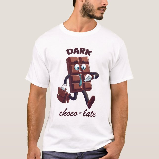 T-shirt Cool Kawwai Chocolat Funny Choco Design tardif (Devant)