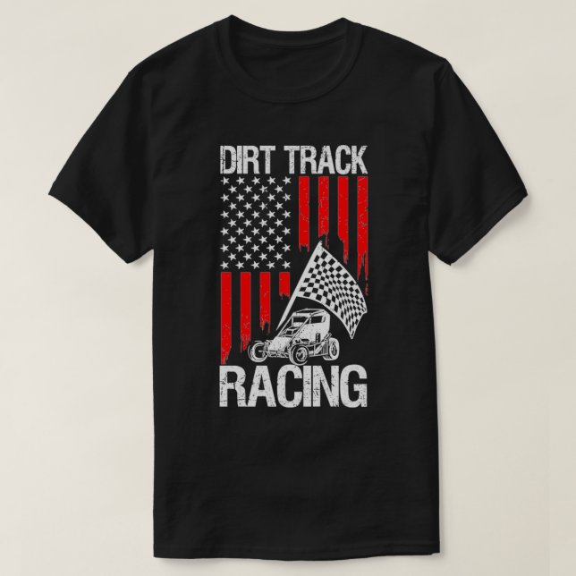 T-shirt Cool Late Modèle Dirt Track Racing Cadeau Pour Hom (Design devant)