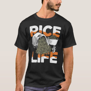 T-shirt Cool Le riz est vie Hommes Femmes Asiatiques Phili
