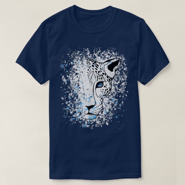 T-shirt Cool léopard des neiges (Design devant)