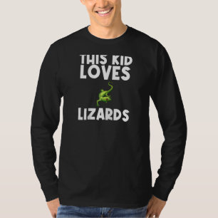 T-shirt Cool Lizard Pour Enfant Garçon Fille Gecko Green R