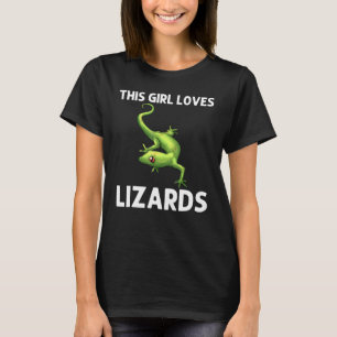 T-shirt Cool Lizard Pour Filles Enfants Gecko Green Reptil