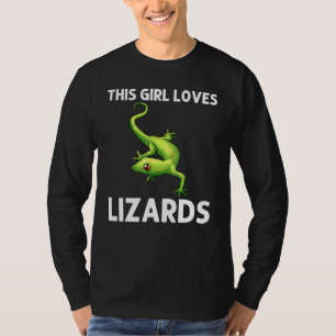 T-shirt Cool Lizard Pour Filles Enfants Gecko Green Reptil