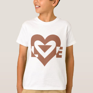 T-shirt Cool Love Graphic, Mocha Brown
