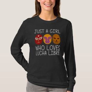 T-shirt Cool Lucha Libre Pour Filles Enfants Luchador Mexi