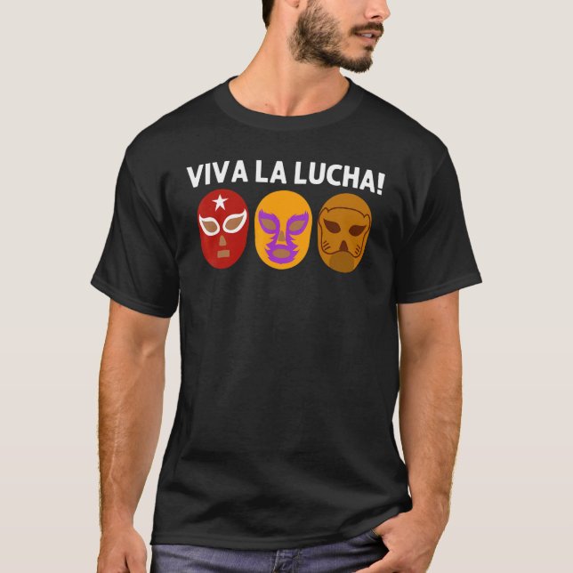 T-shirt Cool Lucha Libre Pour Hommes Femmes Luchador Guerr (Devant)