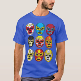 T-shirt Cool Lucha Libre Wrestlers Masks Funny Wrestling G
