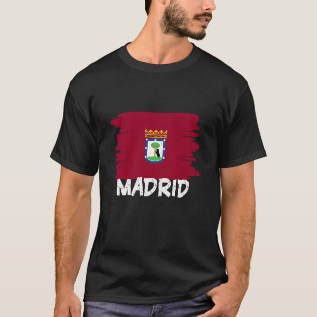 T-shirt Cool Madrid Flag (Devant)