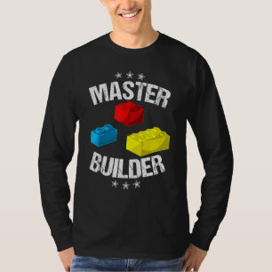 T-shirt Cool Maître Constructeur Funny Bâtiments Blocs Hom
