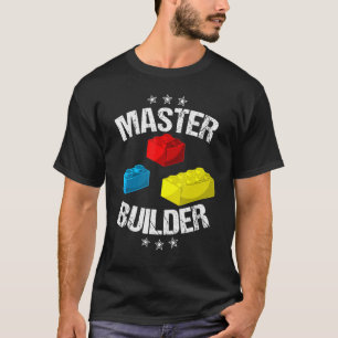 T-shirt Cool Maître Constructeur Funny Bâtiments Blocs Hom