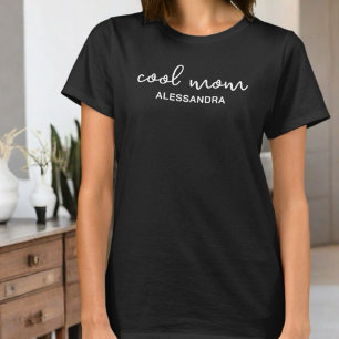T-shirt Cool maman monogramme typographie calligraphie sim