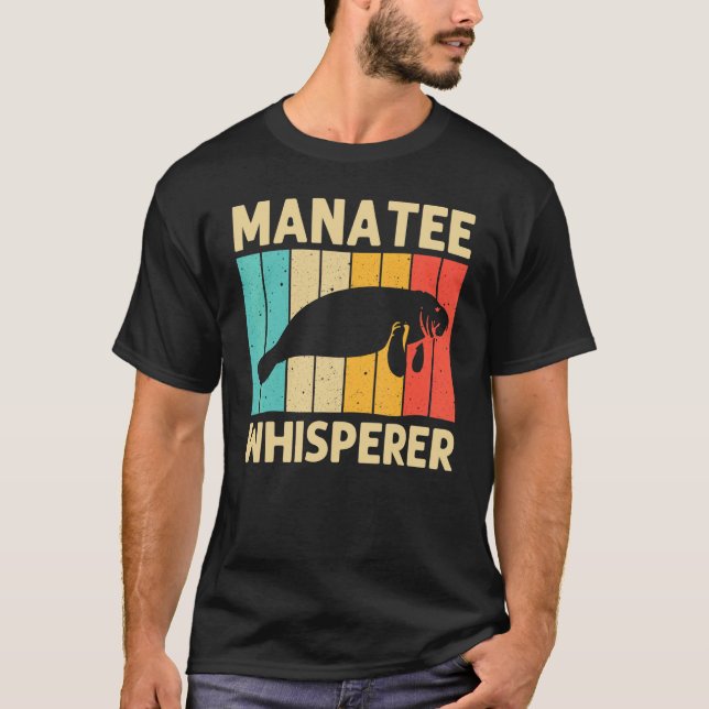 T-shirt Cool Manatee Pour Hommes Femmes Vache De Mer Sauve (Devant)