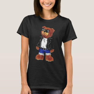T-shirt Cool Mignonne Ours En Teddy Avec Lunettes De Solei
