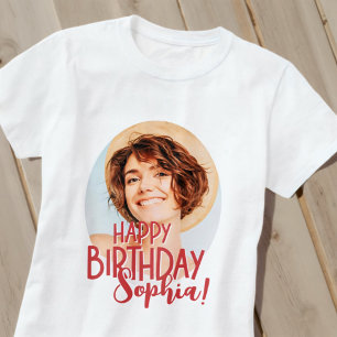 T-shirt Cool moderne amusant Photo personnalisée Accueil A