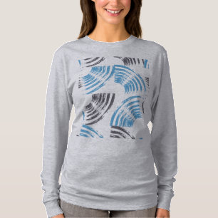 T-shirt Cool, moderne, bleu abstrait tendance